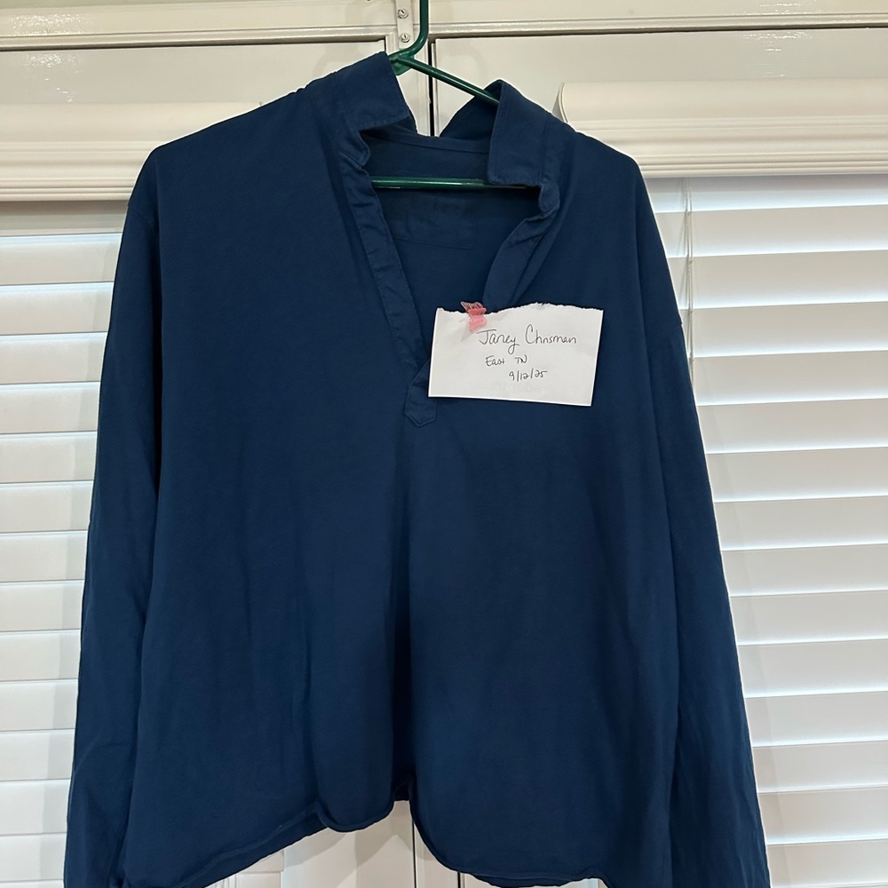 Frank & Eileen Navy Blue Women's Top